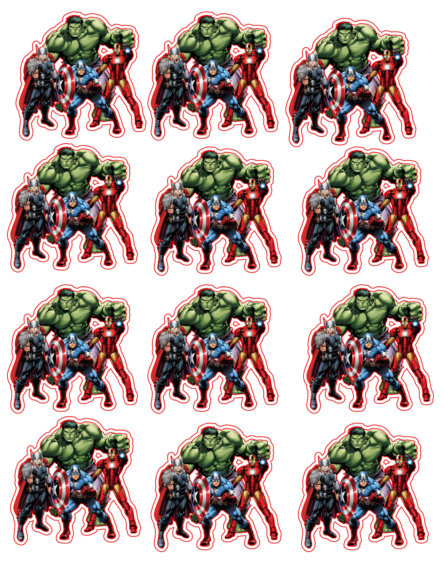 Avengers Box Characters – Printable Decoration
