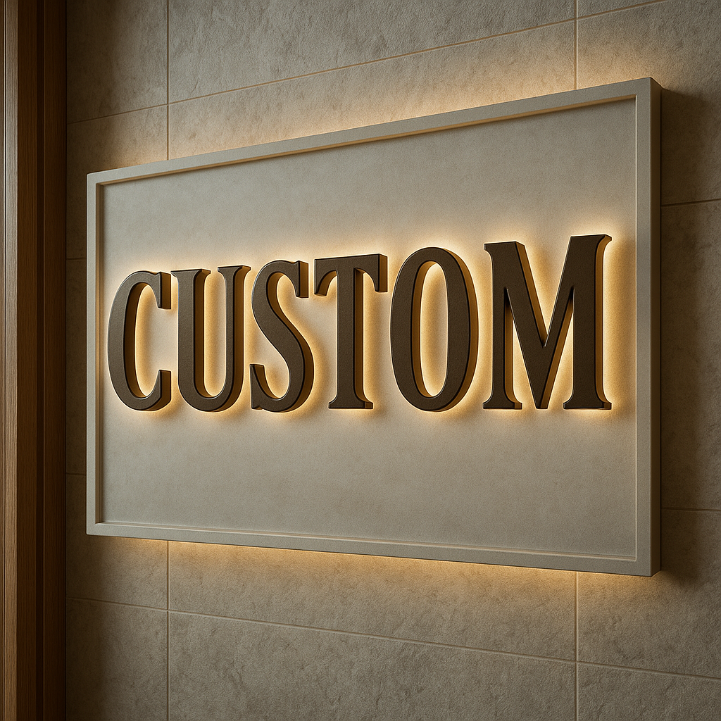 Modern Luxury LED Custom Backlit Sign