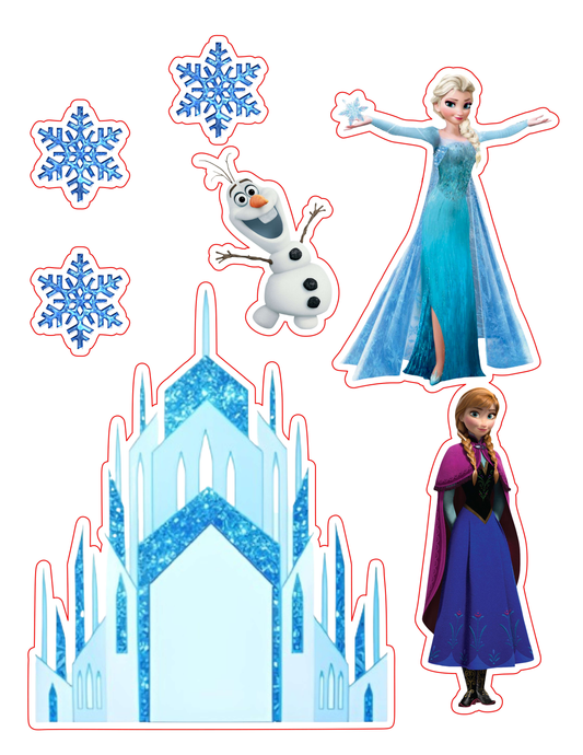 Frozen Cake Topper – Printable Party Decoration