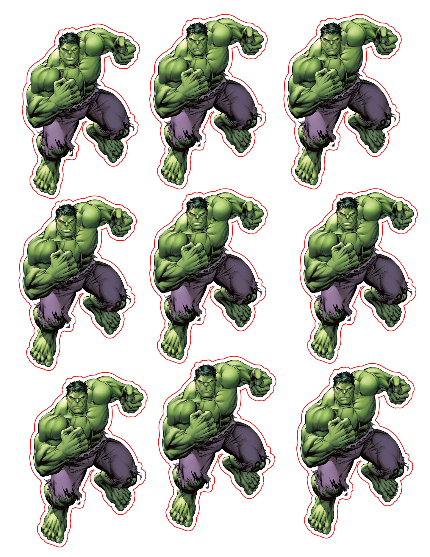 Hulk Box Character – Printable Decoration