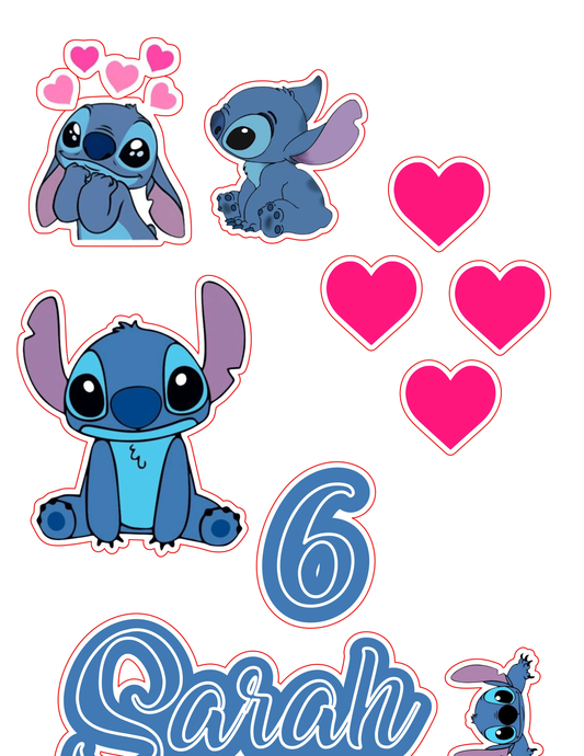 Little Stitch Cake Topper – Printable Party Decoration