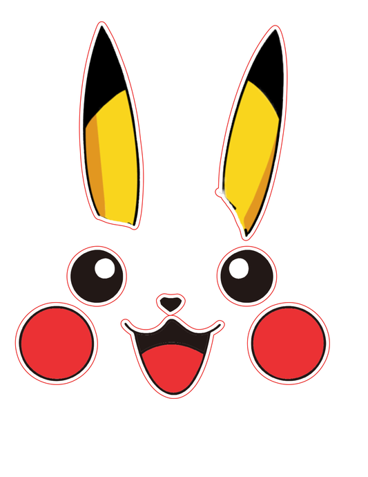 Pokémon Face Cake Topper – Printable Party Decoration