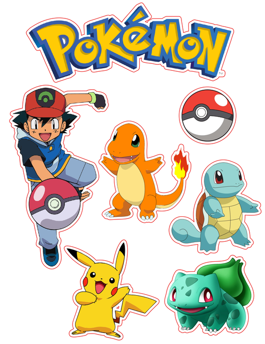 Pokémon Go Cake Topper – Printable Party Decoration