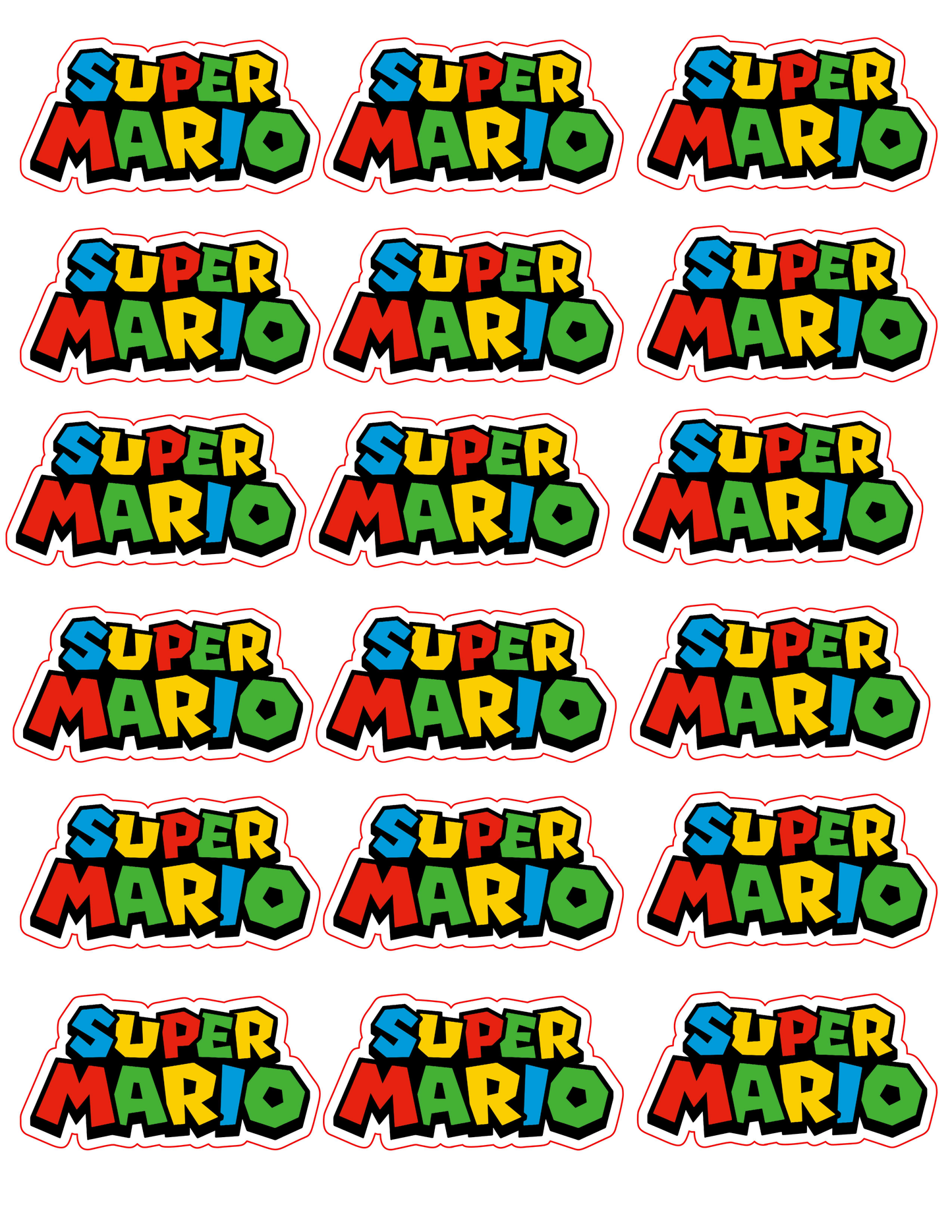 Super Mario Box Logo – Printable Decoration