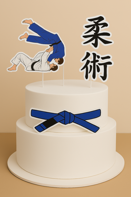 Jiu-Jitsu Cake Topper – Printable Party Decoration