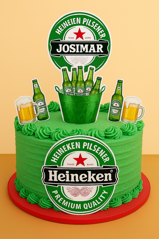 Heineken Cake Topper – Printable Party Decoration