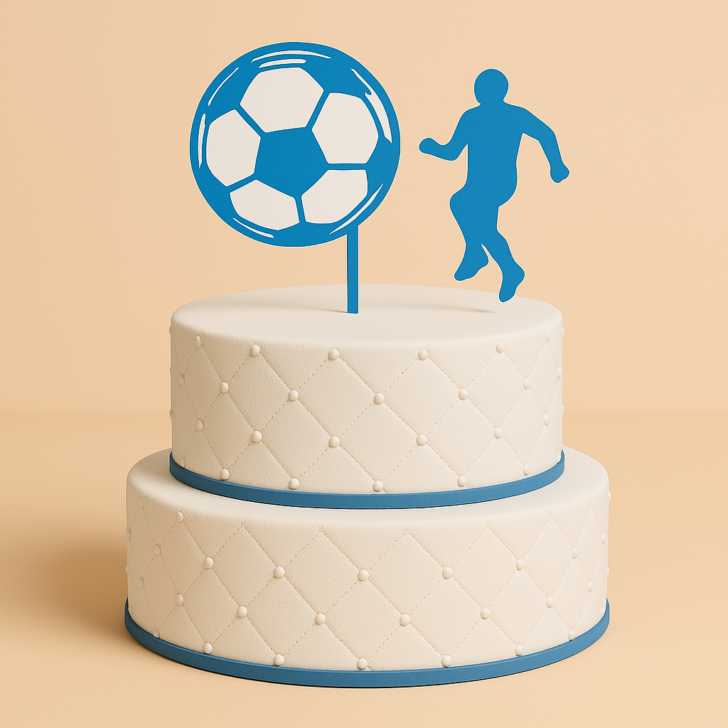 Soccer Cake Topper – Printable Party Decoration