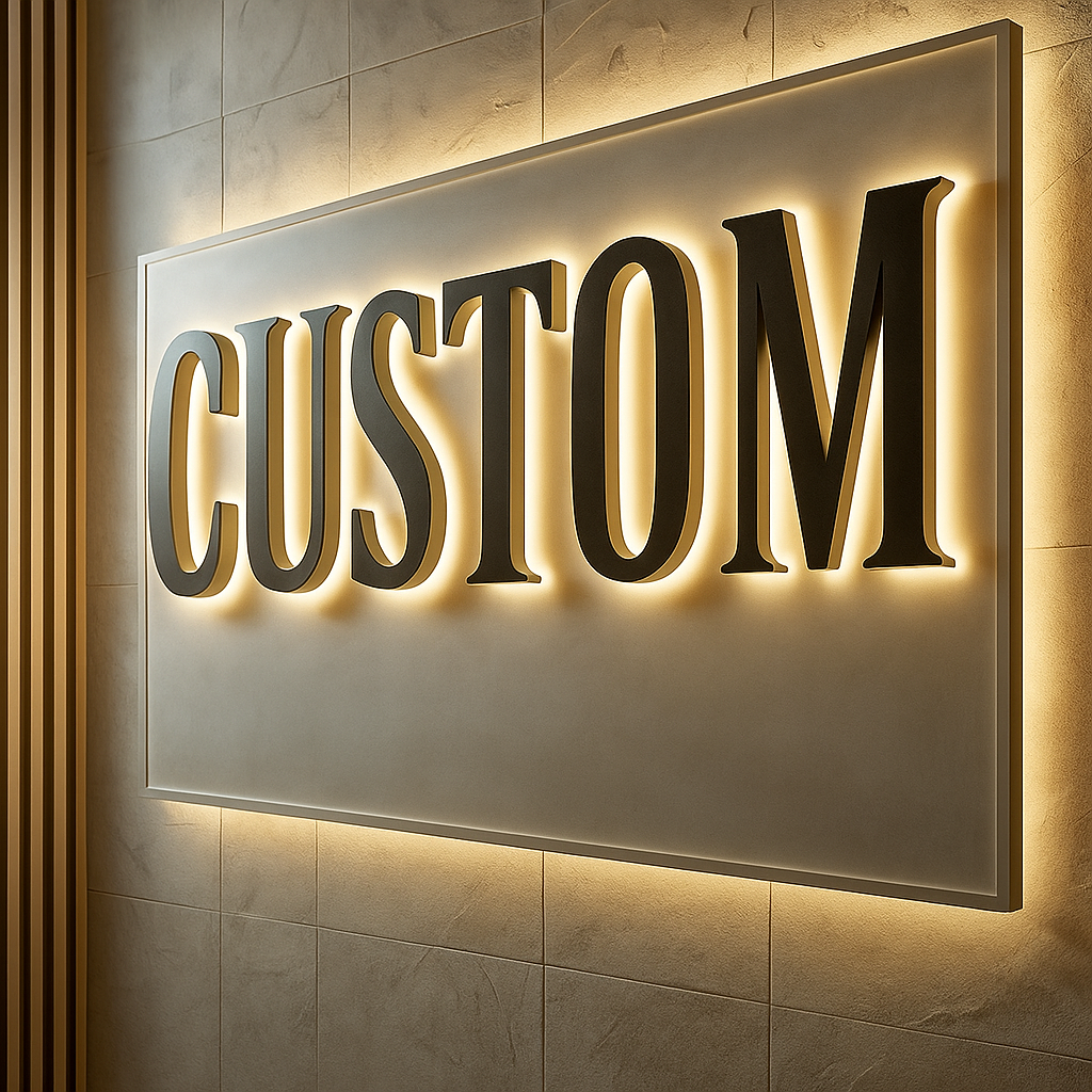 Modern Luxury LED Custom Backlit Sign