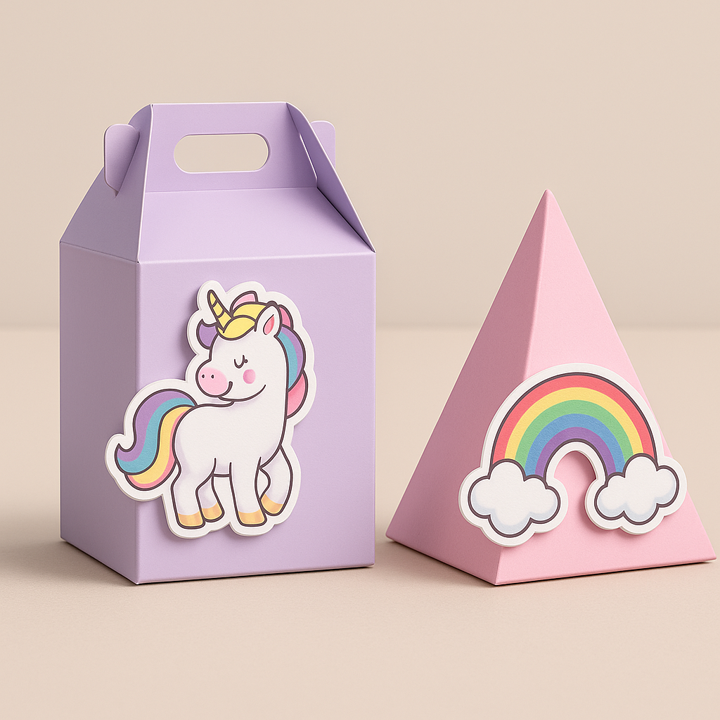Unicorn Box Characters – Printable Decoration