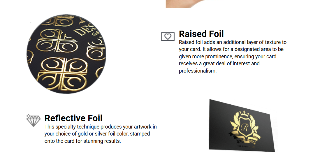 Business Cards Lamination + Gold / Silver Foil