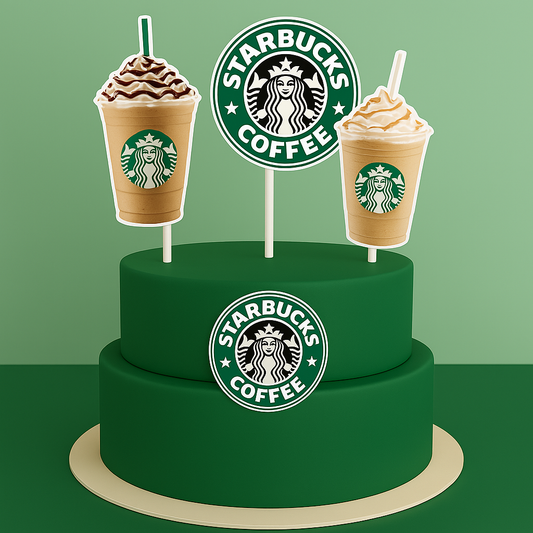 Starbucks Cake Topper – Printable Party Decoration