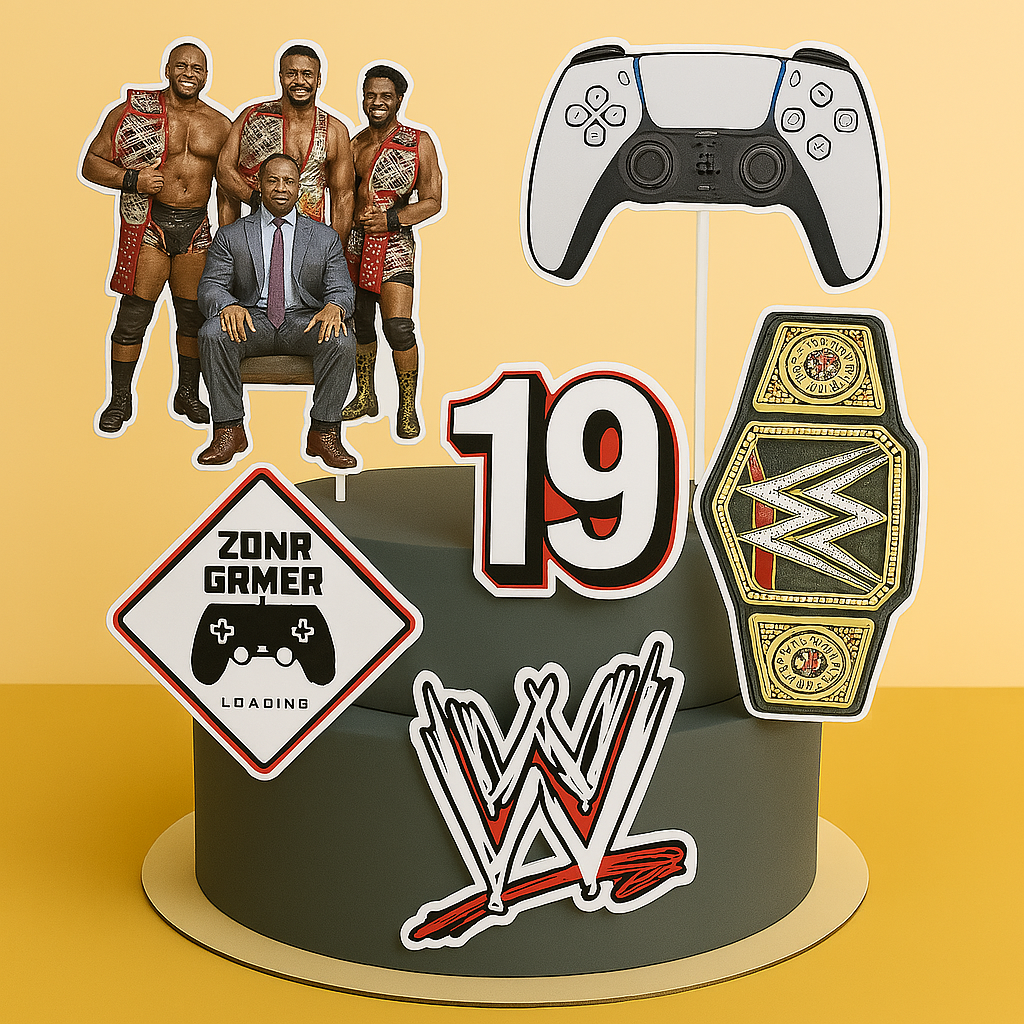 WWE Cake Topper – Printable Party Decoration