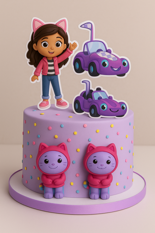 Gabby’s Dollhouse Cake Topper – Printable Party Decoration