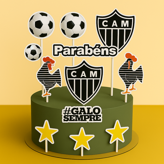 Atlético Cake Topper – Printable Party Decoration